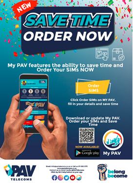 Order SIMS in My PAV App Ad